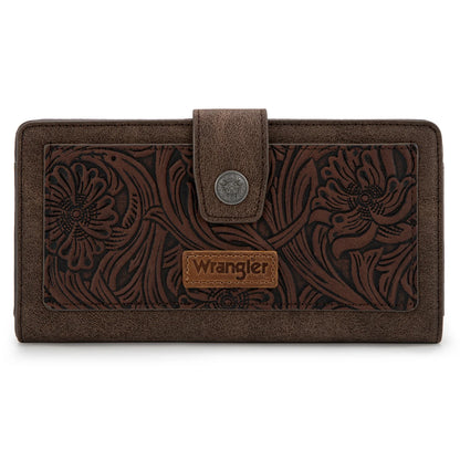 Montana West Wrangler Floral Tooled Wallet weis-western-wear