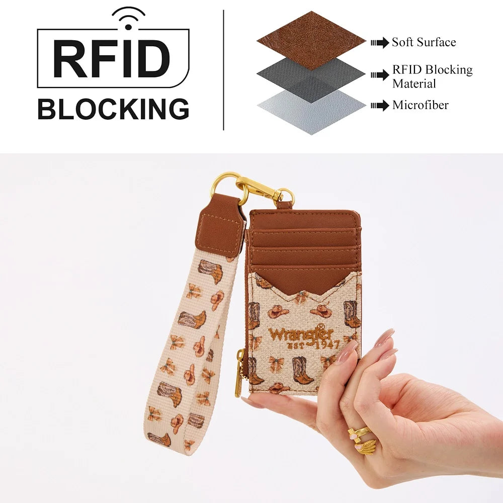 Wrangler Western Print RFID Blocking Wallet