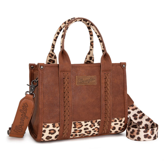 Montana West Wrangler Leopard Print Concealed Carry Tote/Crossbody weis-western-wear