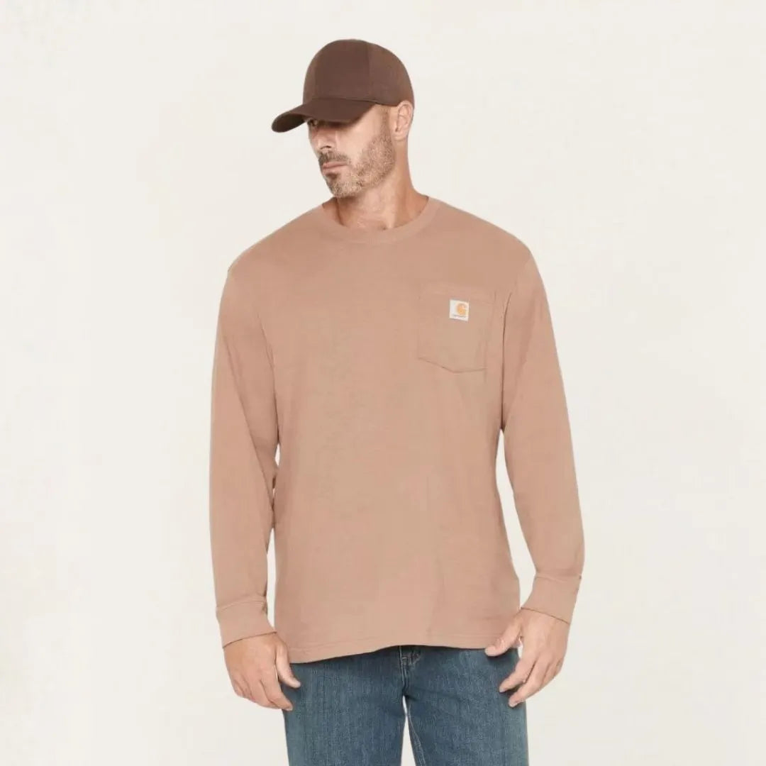 Carhartt Men's Loose Fit Heavyweight Long Sleeve T-Shirt with Pocket