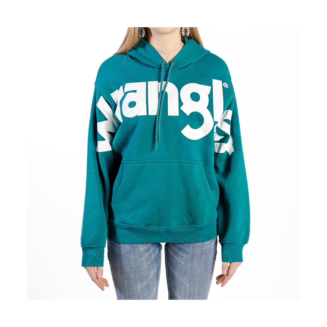 Wrangler Women's Retro Vintage Classic Hoodie Teal