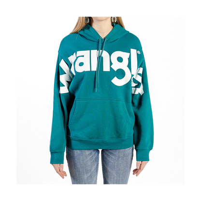 Wrangler Women's Retro Vintage Classic Hoodie Teal