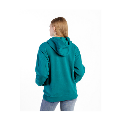 Wrangler Women's Retro Vintage Classic Hoodie Teal