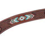 Weaver Leather Beaded Contoured Breast Collar, Chestnut