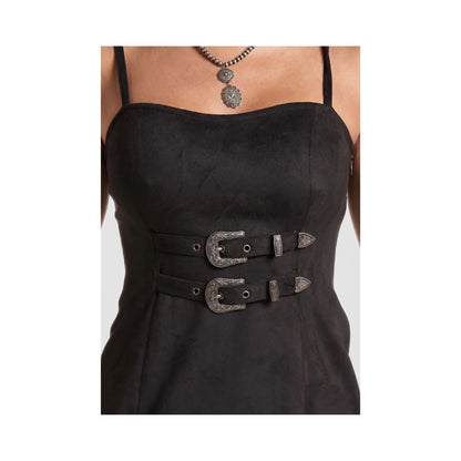 Rock & Roll Women's Microsuede Buckle Mini Dress - Rock & Roll Denim