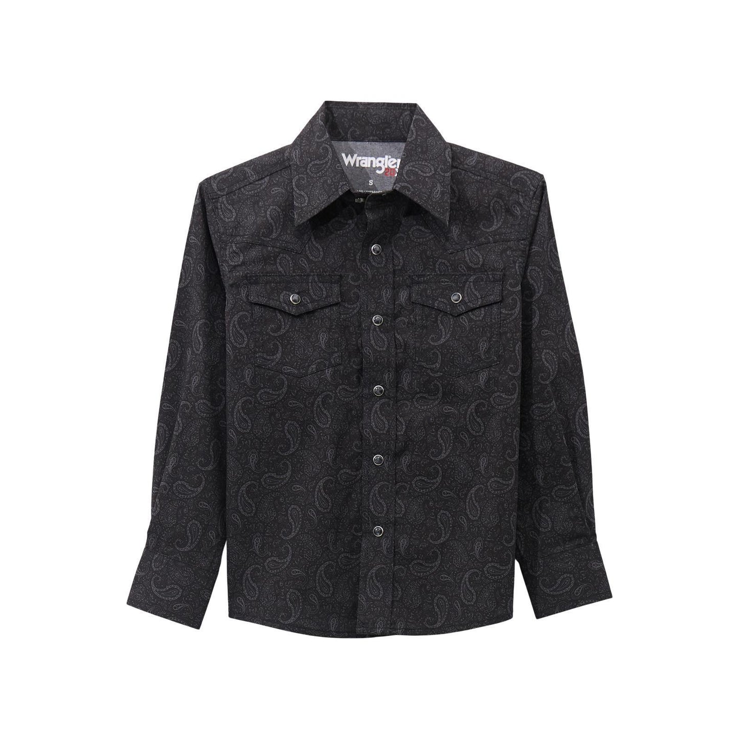 Wrangler Boy's 20X Competition Advanced Comfort Long Sleeve Shirt Black weis-western-wear