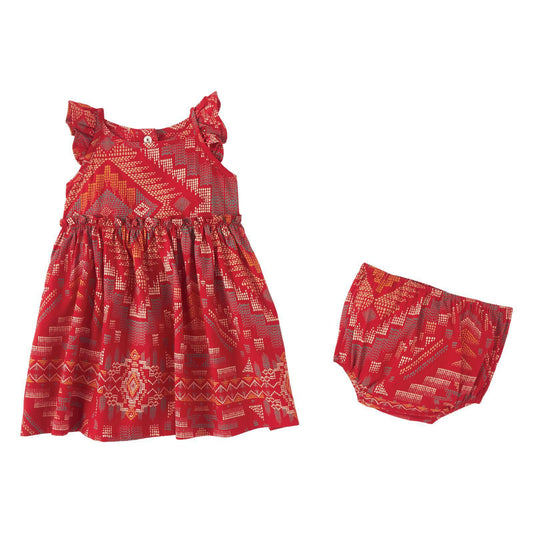Wrangler Baby Girl Dress Red Multi -Clearance