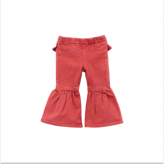 Wrangler Baby Girl Pull Up Flare Jean Chili