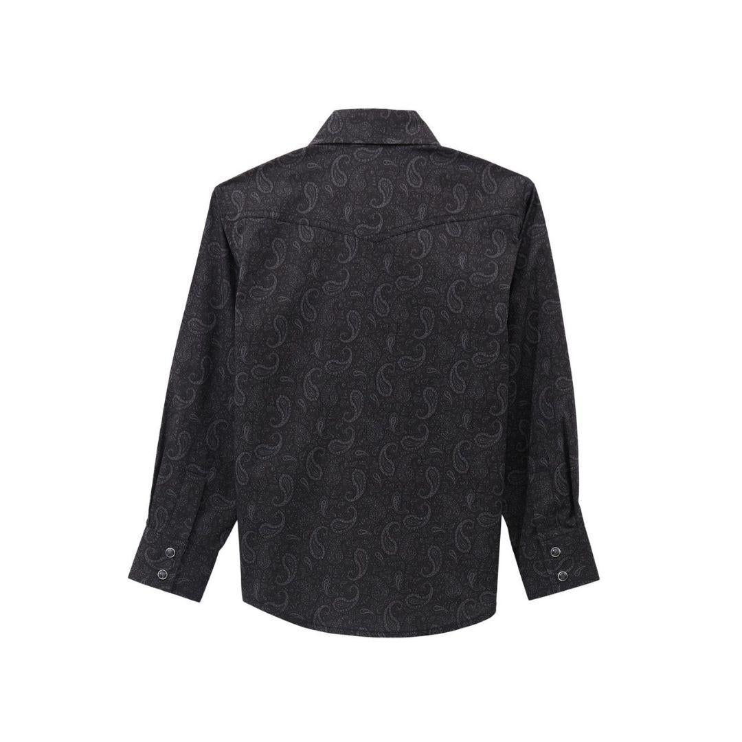 Wrangler Boy's 20X Competition Advanced Comfort Long Sleeve Shirt Black weis-western-wear