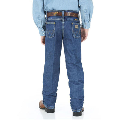 Wrangler Boy's George Strait Jeans Original Fit Stone Wash weis-western-wear