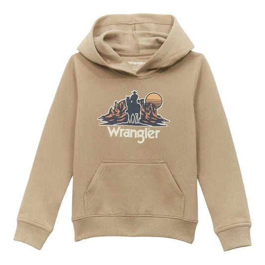 Wrangler Boy's Graphic Hoodie In Tan 112354243