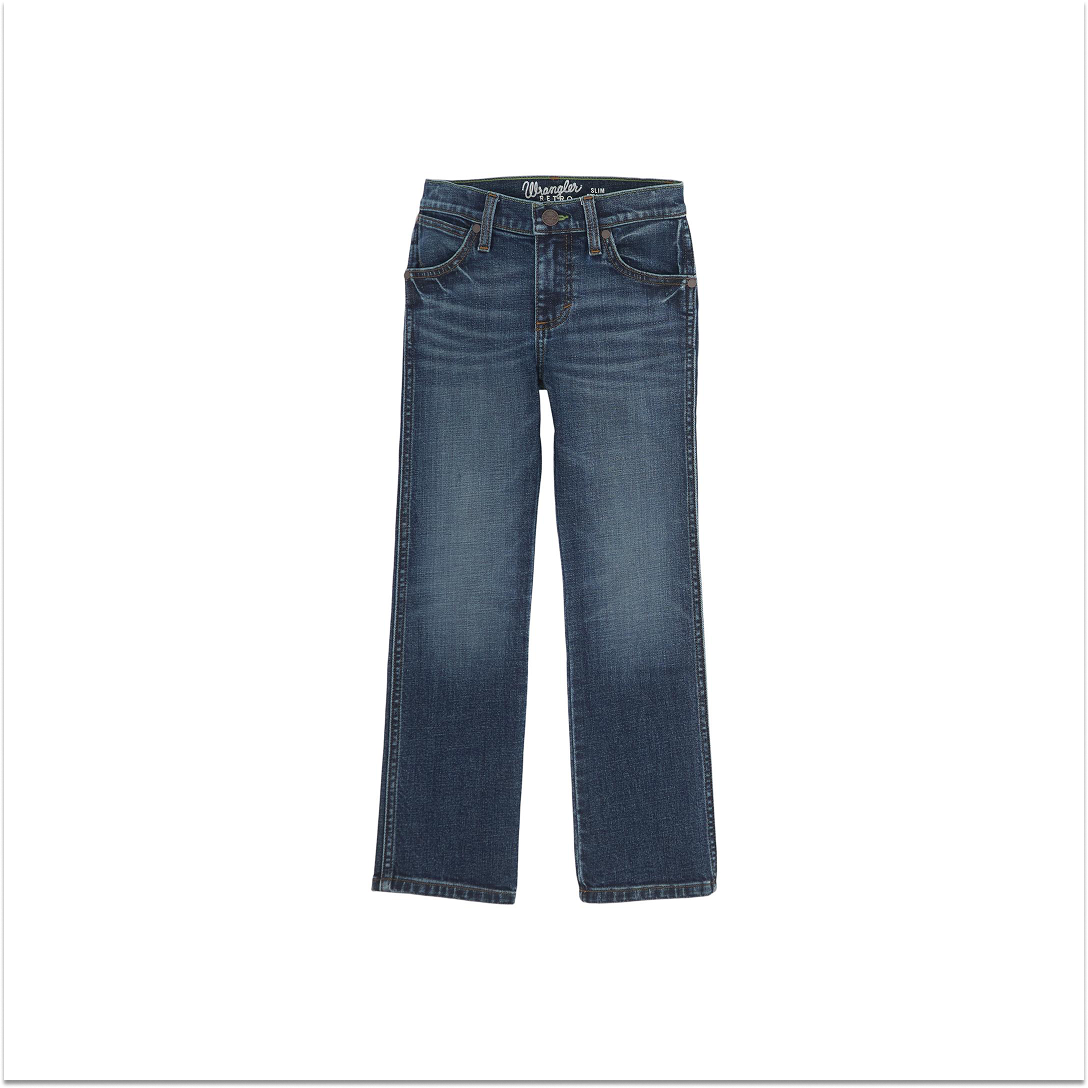 Wrangler Boy's Retro Slim Straight Jean Jasper weis-western-wear