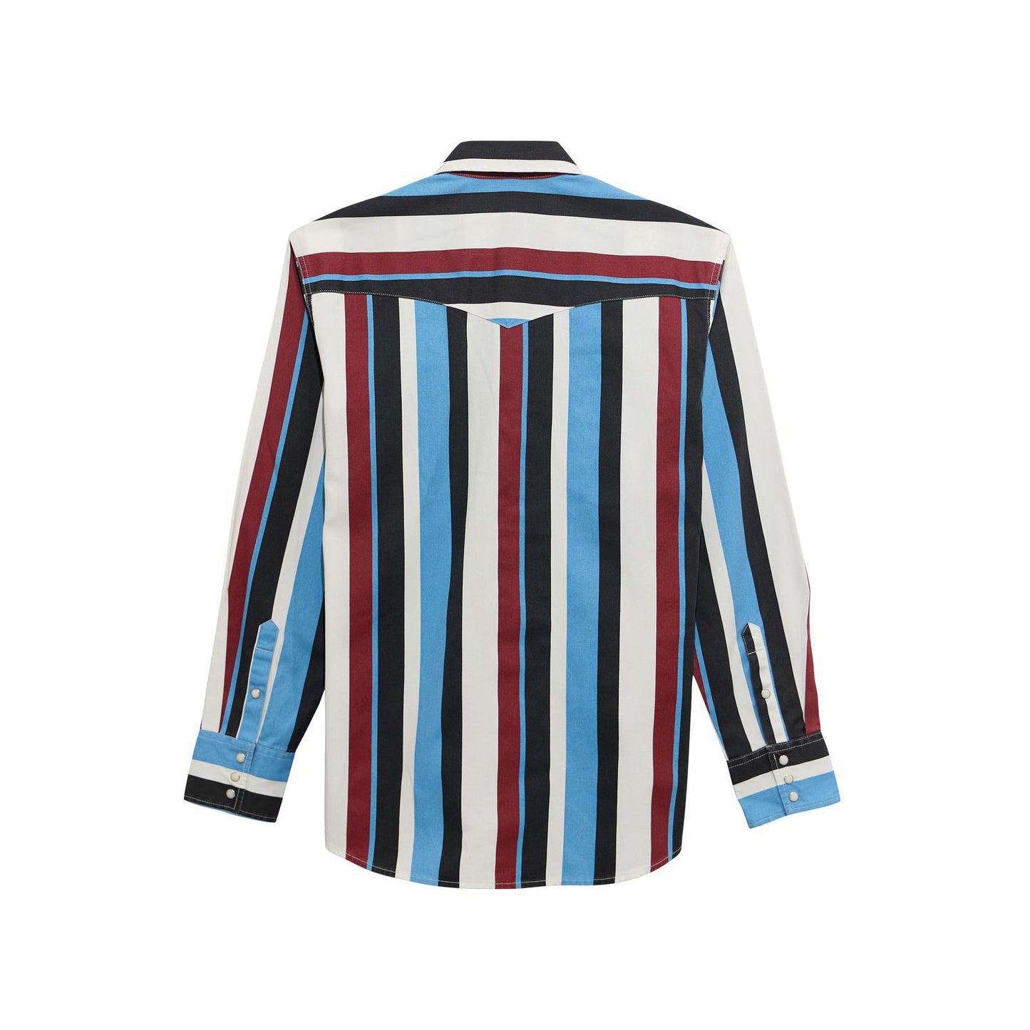 Wrangler Boy's Vintage Brushpopper Long Sleeve Shirt In Blue Multi weis-western-wear