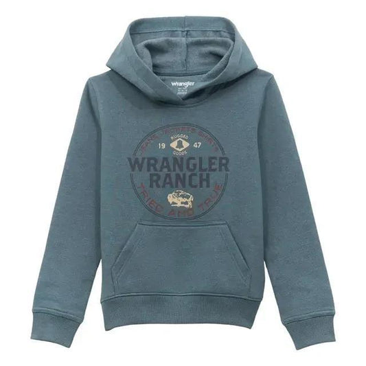 Wrangler Boys Hoodie Goblin Blue 112354244