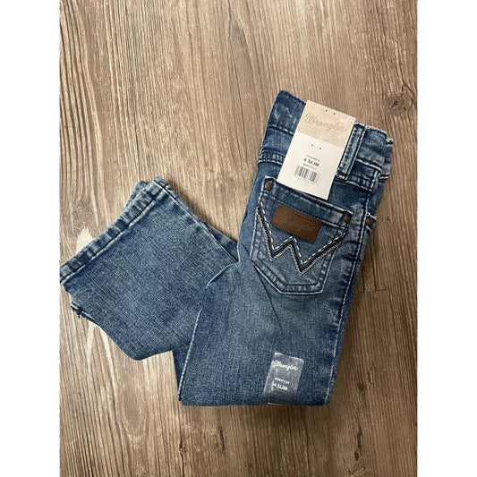 Wrangler Girl's Nealy Medium Wash Mid Rise Retro Boots