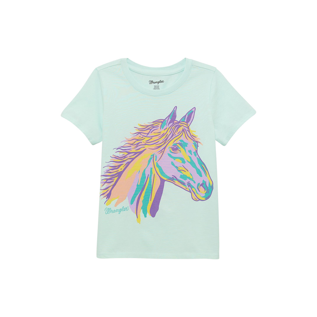 Wrangler Girl's Short Sleeve Graphic T-Shirt in Teal