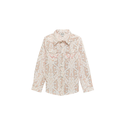 Wrangler Girl's Western Snap Long Sleeve Shirt weis-western-wear