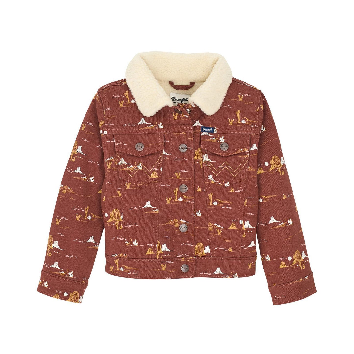 Wrangler Girls Western Sherpa Lined Jacket - Burgundy