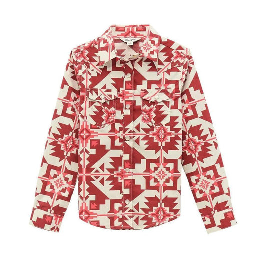 Wrangler Girls Western Top - Pink weis-western-wear