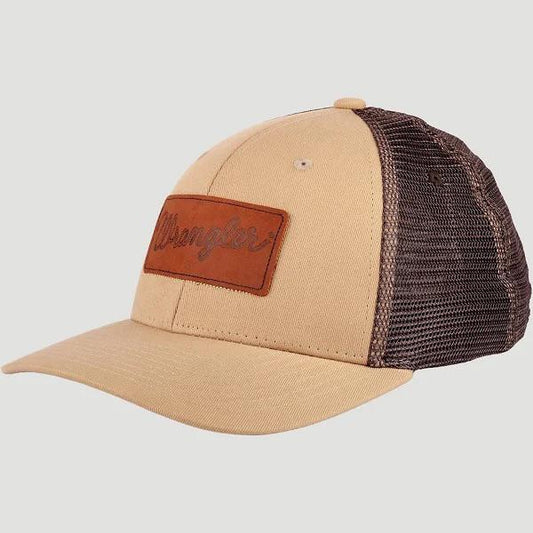 Wrangler Legend Baseball Cap- Logo Leather Patch weis-western-wear