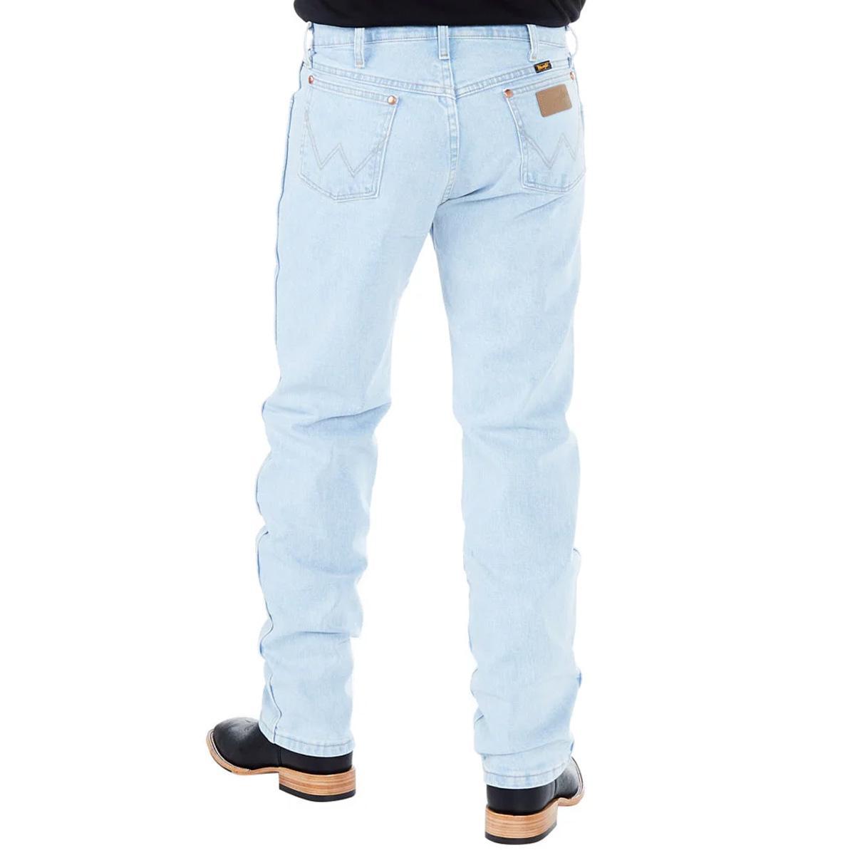 Wrangler Men's Active Flex Original Fit Bleach Wash Jeans