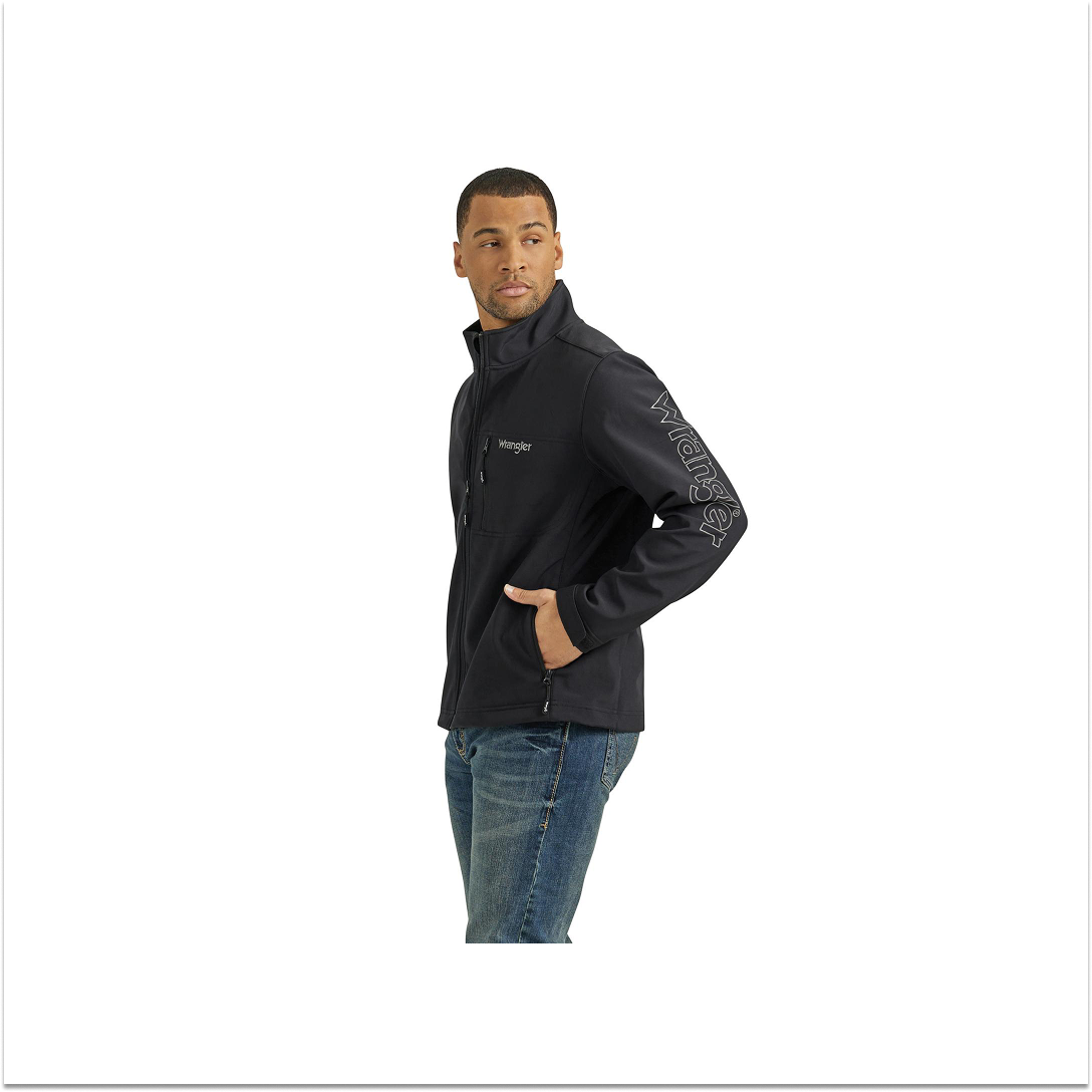 Wrangler Men's Blackout Logo Trail Jacket weis-western-wear