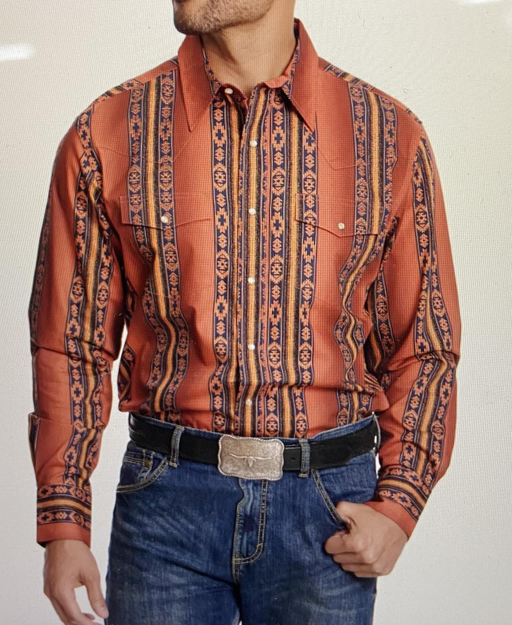 Wrangler Men's Checotah Aztec Western Shirt 112351473