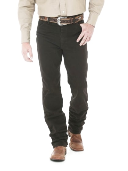 Wrangler Men's Jeans Cowboy Cut Slim Fit Black Chocolate weis-western-wear