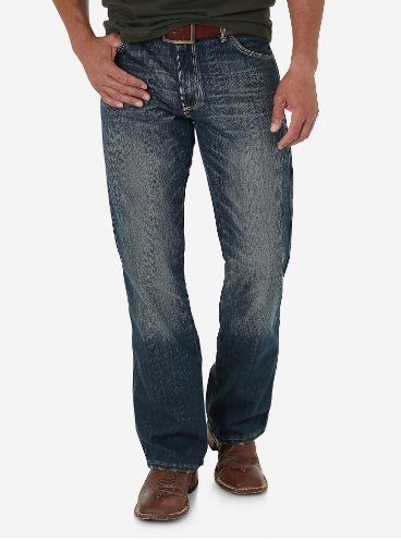 Wrangler Men's Jeans Retro Slim Boot Cut Banjo Blue- CLEARANCE