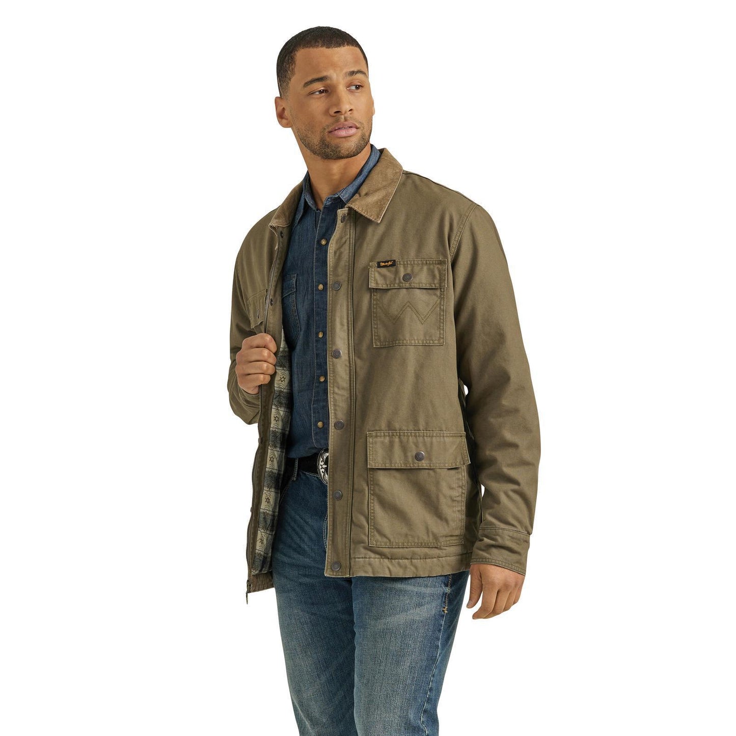 Wrangler Men's Lined Barn Jacket Mountainview 112352862