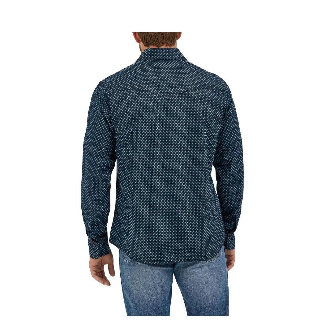 Wrangler Men's Retro Premium Long Sleeve Western Snap Printed Shirt weis-western-wear