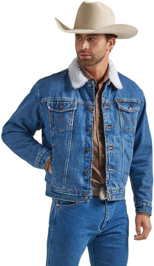 Wrangler Men's Sherpa Lined Jacket weis-western-wear