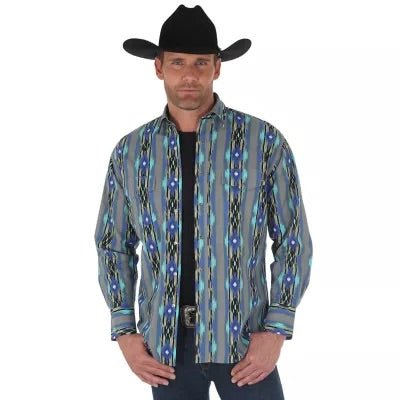 Wrangler Men’s Shirt Checotah Snap Aztec