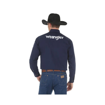 Wrangler Men’s Shirt Long Sleeve Button Down Logo weis-western-wear