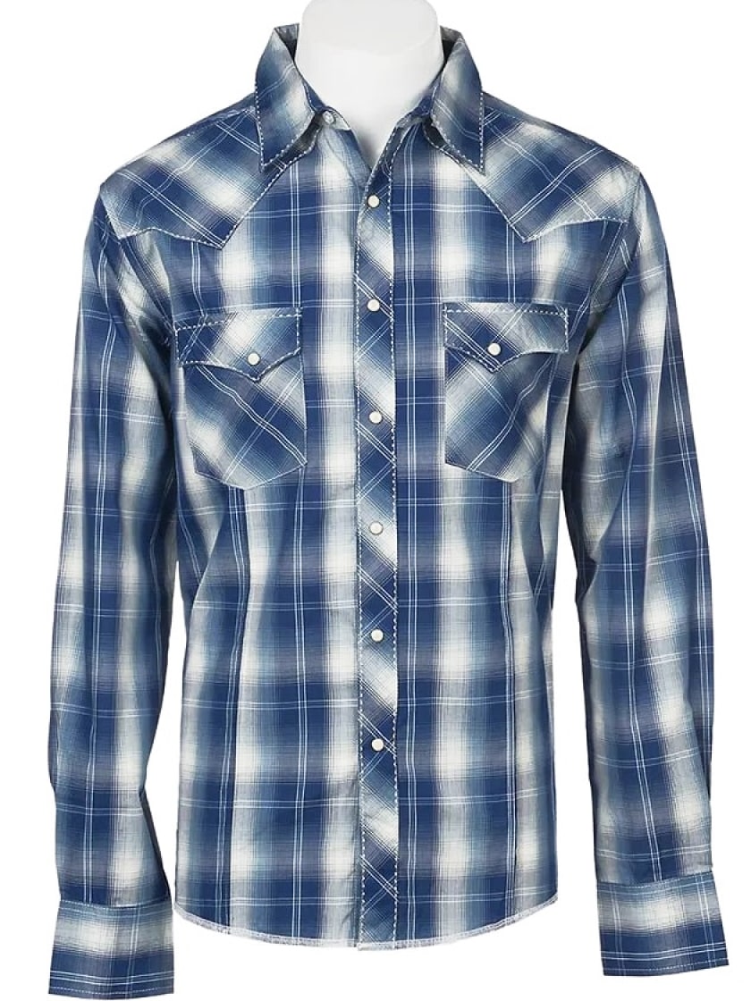 Wrangler Men’s Shirt Long Sleeve Snap- Clearance