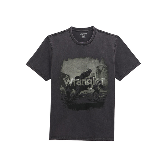 Wrangler Men's Short Sleeves Graphic T-shirt Phantom weis-western-wear