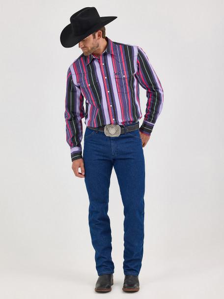 Wrangler Men's Vintage Purple Multi Stripe