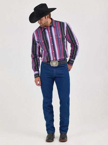 Wrangler Men's Vintage Purple Multi Stripe