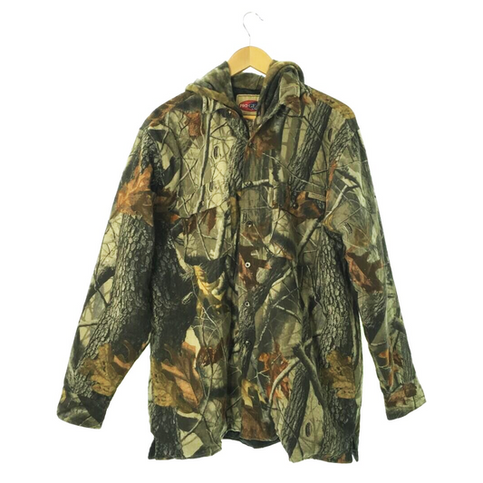 Wrangler Pro Gear Men's Full Zip with Button Camo Hooded Jacket PG945HW - CLEARANCE