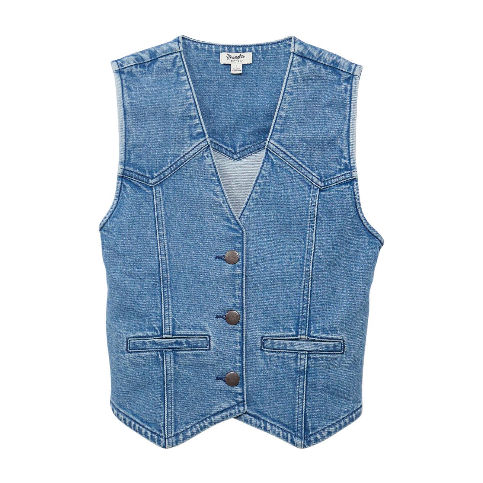 Wrangler Retro® Americana Denim Vest - Light weis-western-wear