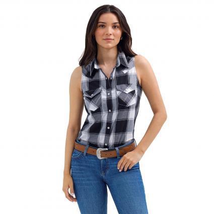 Wrangler Retro Women's Sleeveless Western Snap Shirt