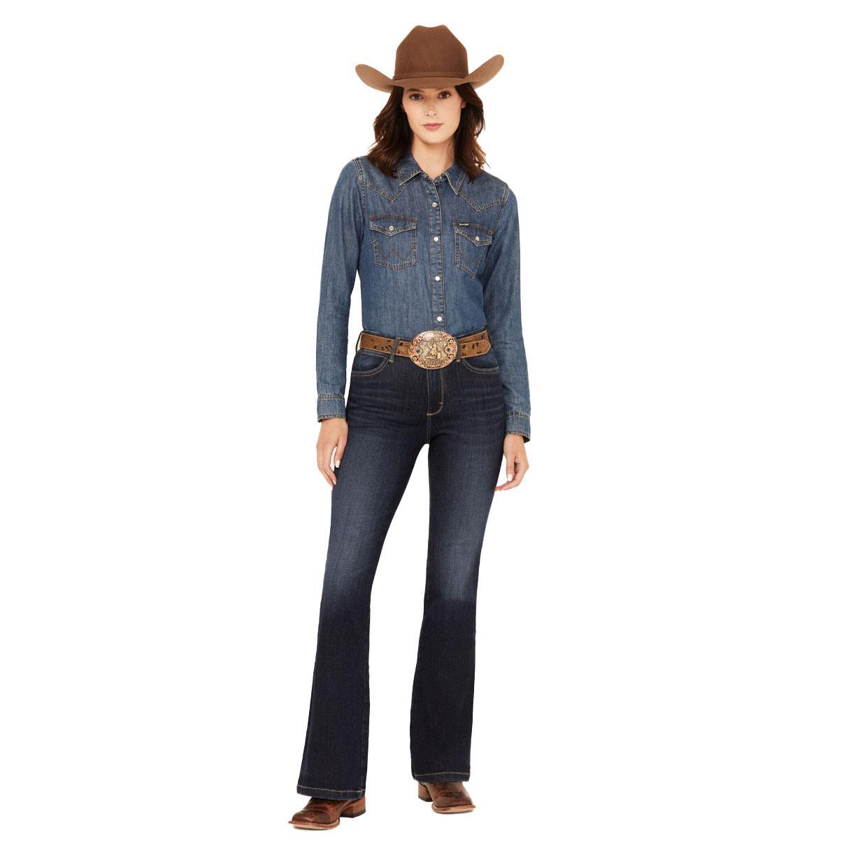 Wrangler Women's BeSpoke Madilyn Dark Wash High Rise Flare Jeans