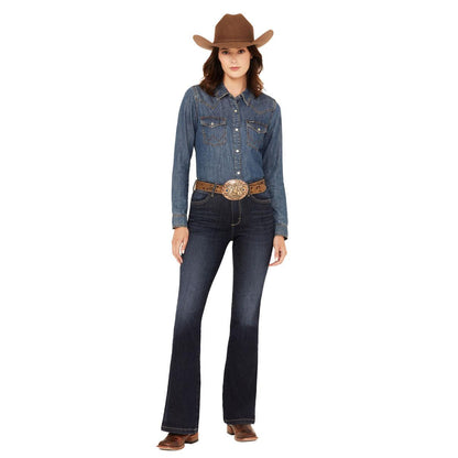 Wrangler Women's BeSpoke Madilyn Dark Wash High Rise Flare Jeans