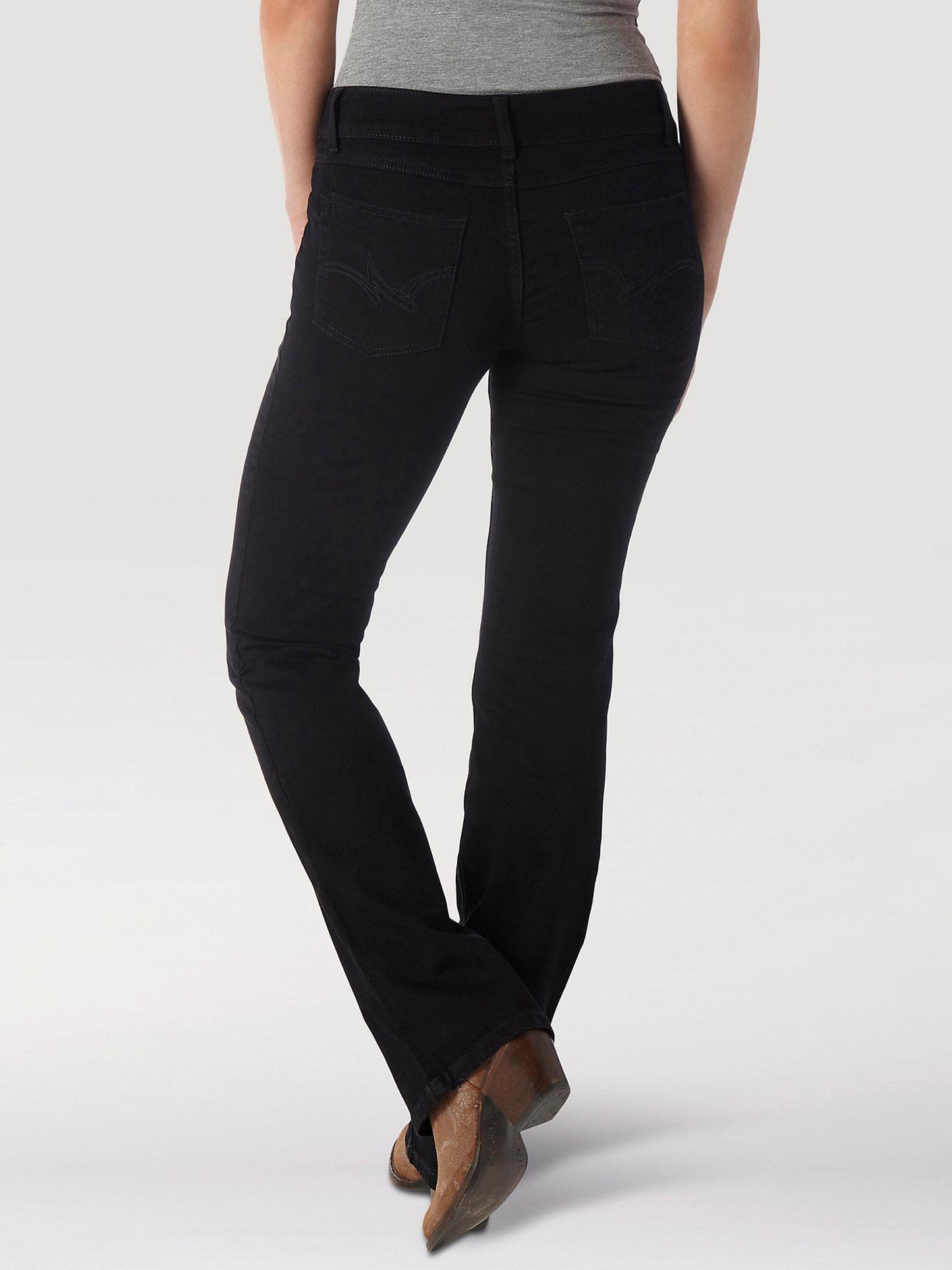 Wrangler Women's Essential Mid-Rise Bootcut Jean In Black 09MWZBK
