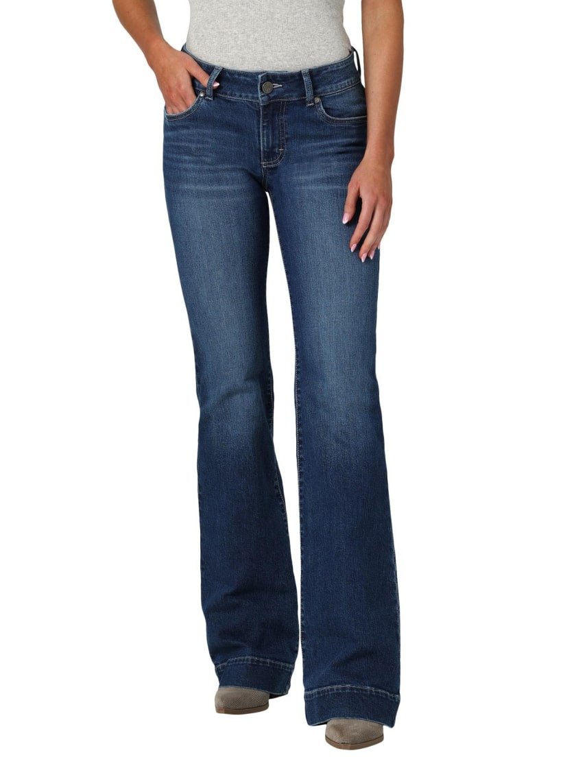 Wrangler Women’s Jeans Mid Rise Retro Mae Trouser weis-western-wear