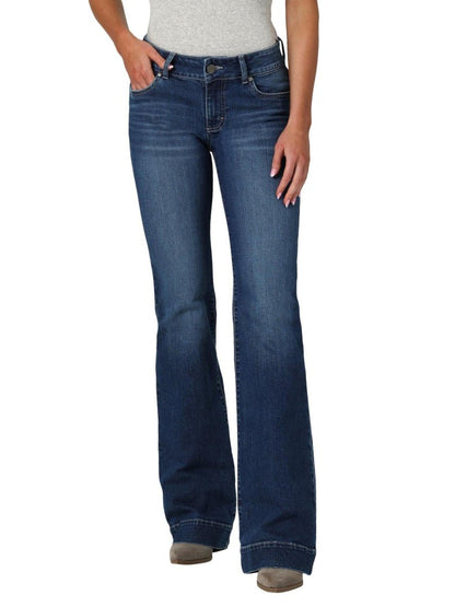 Wrangler Women’s Jeans Mid Rise Retro Mae Trouser weis-western-wear