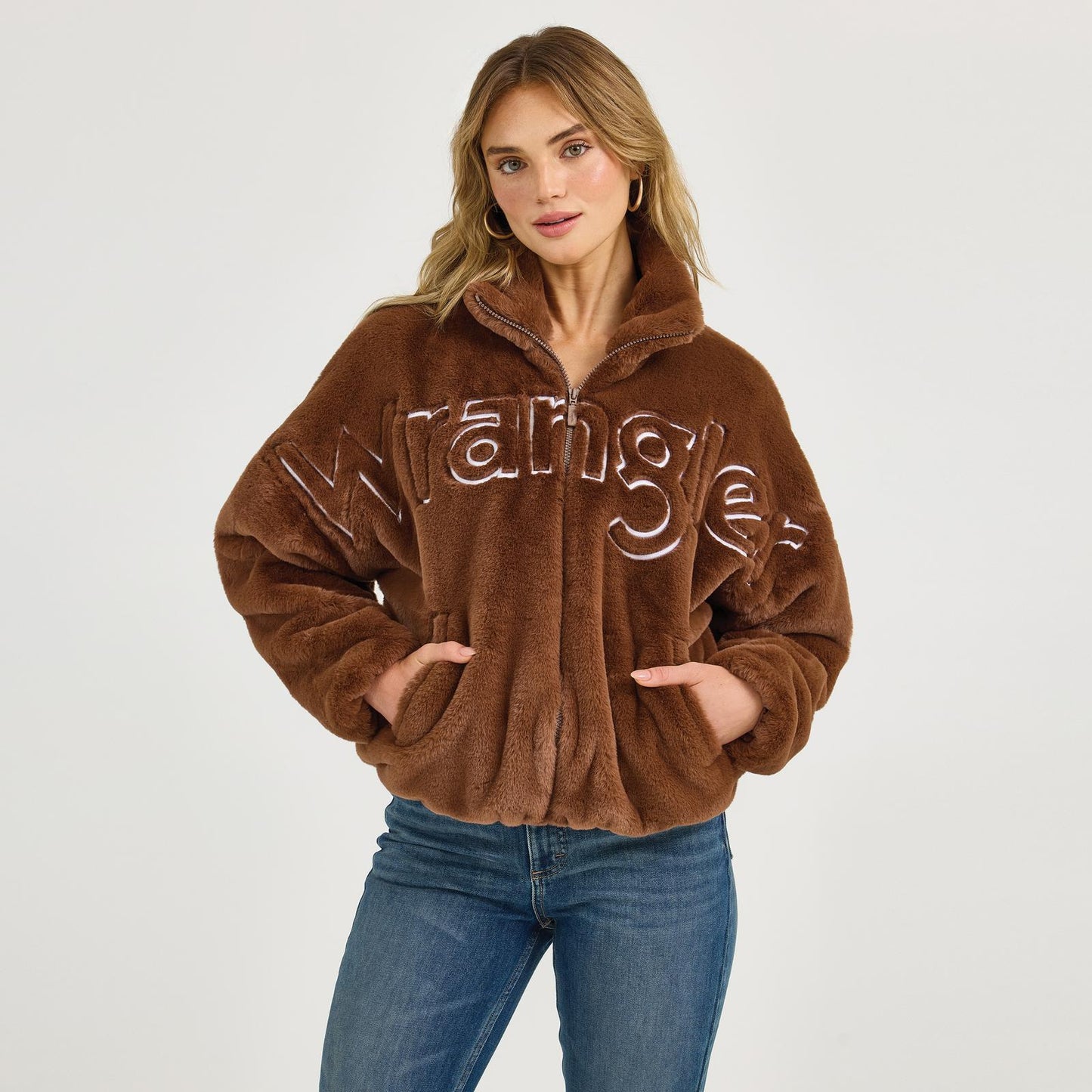 Wrangler Women's Retro® Logo Fur Jacket - Brown