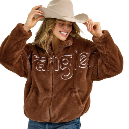 Wrangler Women's Retro® Logo Fur Jacket - Brown