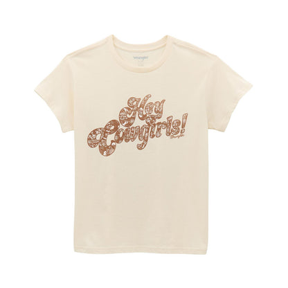 Wrangler Women's Short Sleeve Retro T-Shirt - Regular Fit - Pearled Ivory