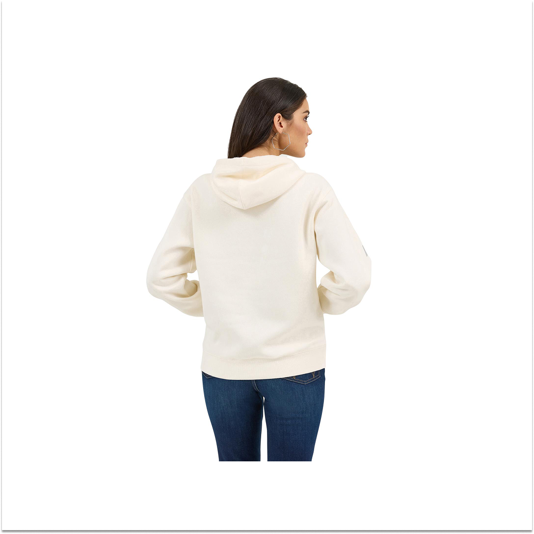 Wrangler Women's Vintage Classic Hoodie White weis-western-wear
